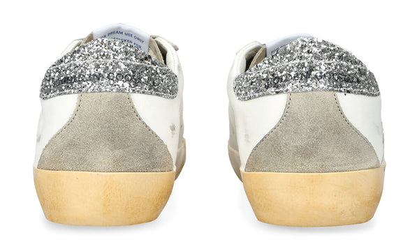 Golden Goose Wmns Superstar Penstar Classic 'White Silver Glitter'