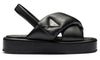 Prada triangle-logo padded sandals "Black"