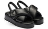 Prada triangle-logo padded sandals "Black"