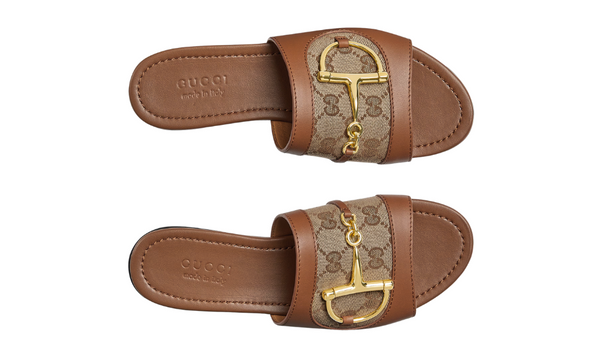 Gucci Slide Sandal With Horsebit "Light Brown"