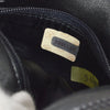 CHANEL 1989-1991 Round Shoulder Bag Black Satin