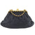 CHANEL 1996-1997 Black Satin Kisslock Shoulder Bag