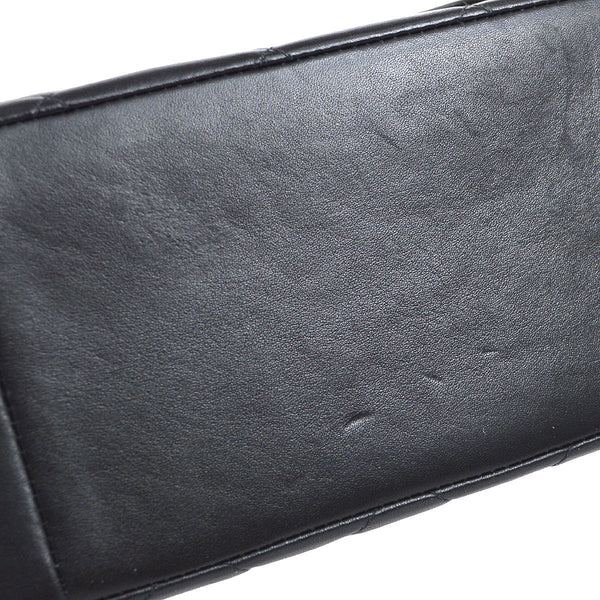 CHANEL 1991-1994 Chain Shoulder Bag Black Lambskin