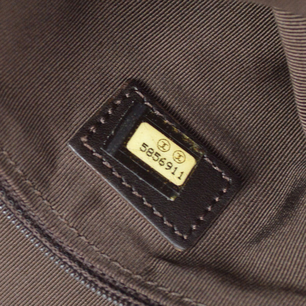 CHANEL 1997-1999 Brown Suede Logo Shoulder Bag