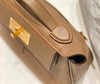 Hermes 21 Bag Light Brown with Gold Buckle Calfkin 250274