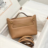 Hermes 21 Bag Light Brown with Gold Buckle Calfkin 250274