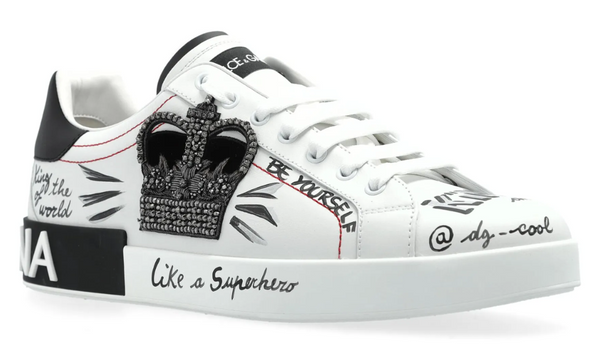 Dolce & Gabbana logo-patch sneakers "White"