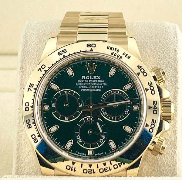 Daytona Cosmograph 116508 Green Dial 18K Yellow Gold Jhon Mayer 2018