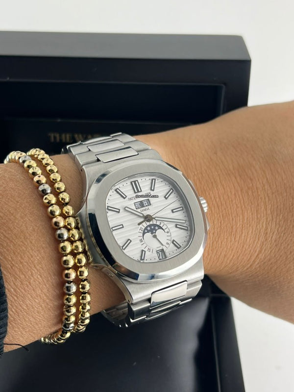 Nautilus Triple Calendar Moon Phase Full Set Mint