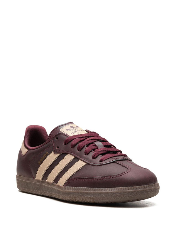 Samba OG Maroon/Crystal Sand/Gold Metallic sneakers