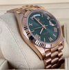 Day-Date 40 Rose Gold 18K 2018 Green Olive dial Mint condition unpolished full set