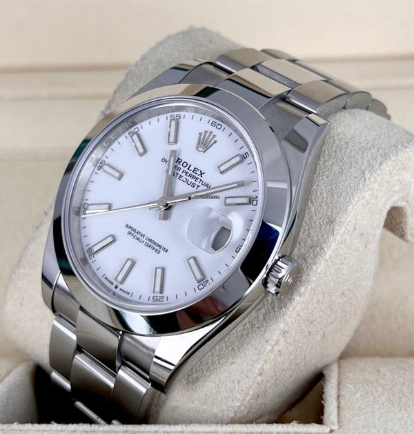 Rolex Datejust 41 White Dial Full Set