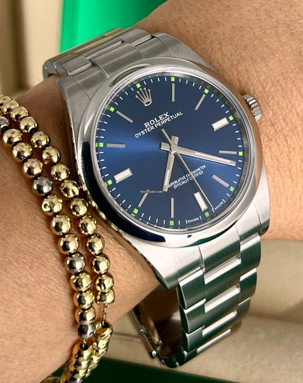 Oyster Perpetual 39 Blue Dial Like New Watch Only