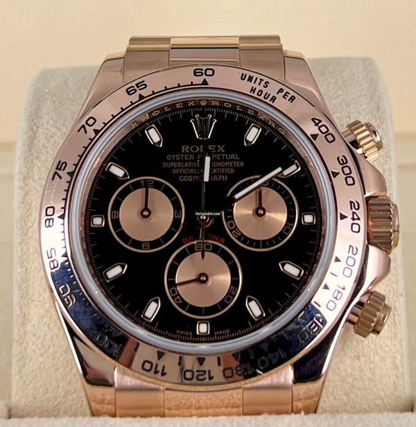 Daytona Black Dial Rose Gold Mint