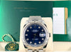 Rolex Datejust 41 Blue Diamonds Dial Mint