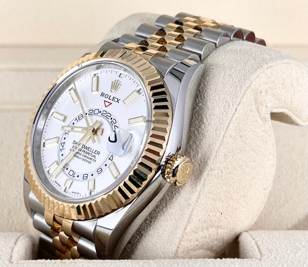 Sky-Dweller 42 White Dial Steel & 18K Gold