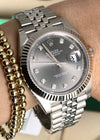 Datejust 41 white gold factory grey diamonds dial unworn