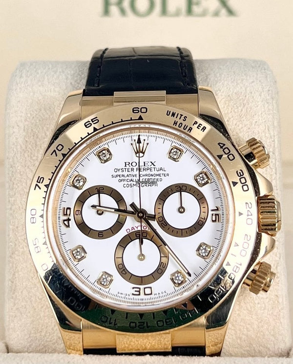 Daytona 18K Yellow Gold Diamonds Dial , AMAZING unpolished mint Condition