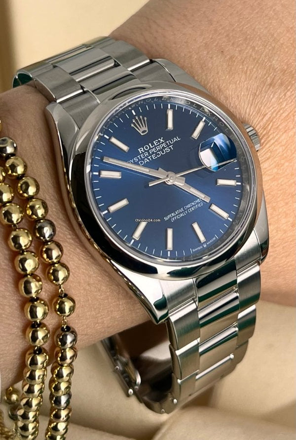 Rolex Datejust 46 Blue stick dial New 2024