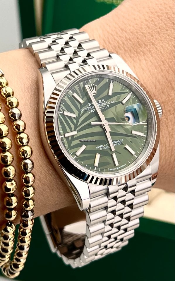 Datejust 36mm Green Palm