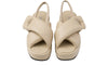 Prada triangle-logo padded sandals "Beige"
