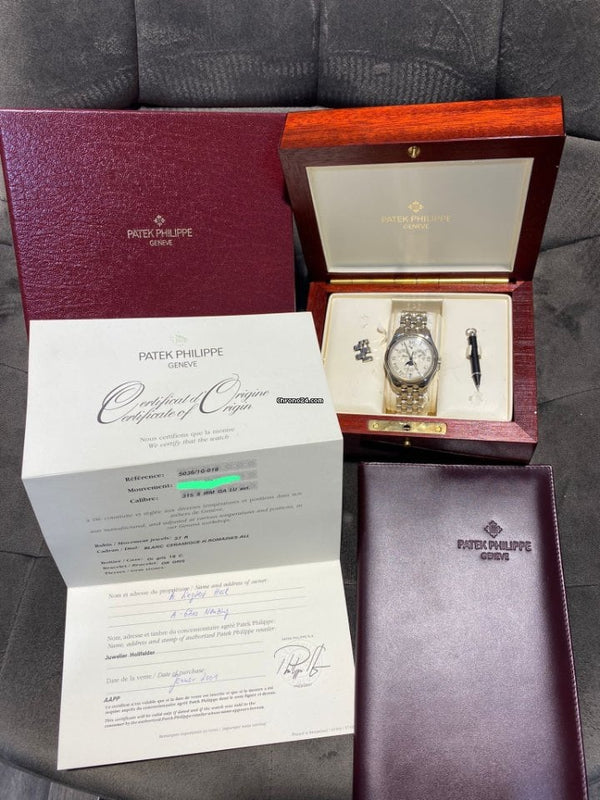 Annual Calendar Moon 37mm 18K White Gold