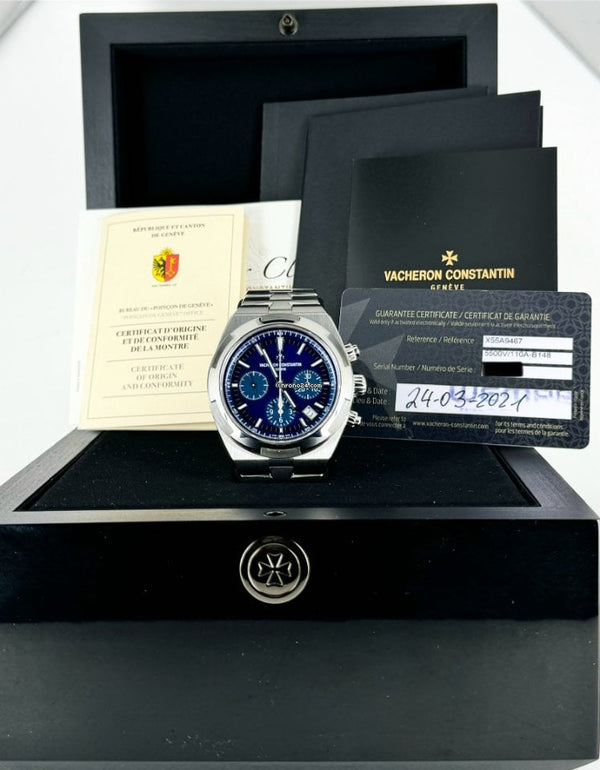 Overseas Chronograph BLUE dial NEW 2021 FULL SET