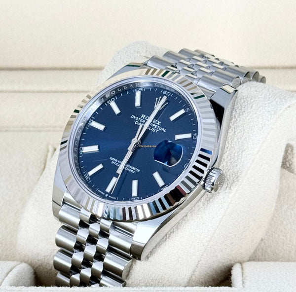 Rolex Datejust 41 Blue Dial Stick
