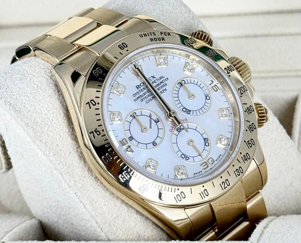 Daytona MOP Diamond Dial 18K Yellow Gold Full Set