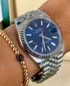 Datejust 41 Certified Blue Stick Dial 2020 New Card