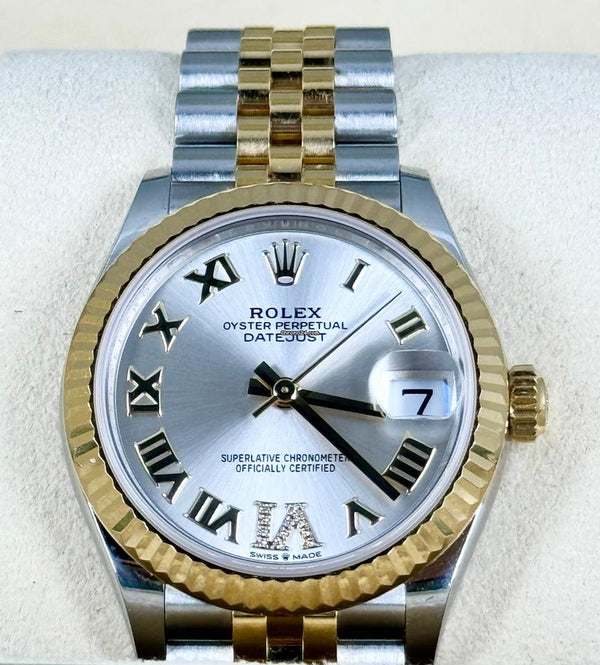 Datejust 31 Factory Diamonds Dial Steel 18K Gold Full Set
