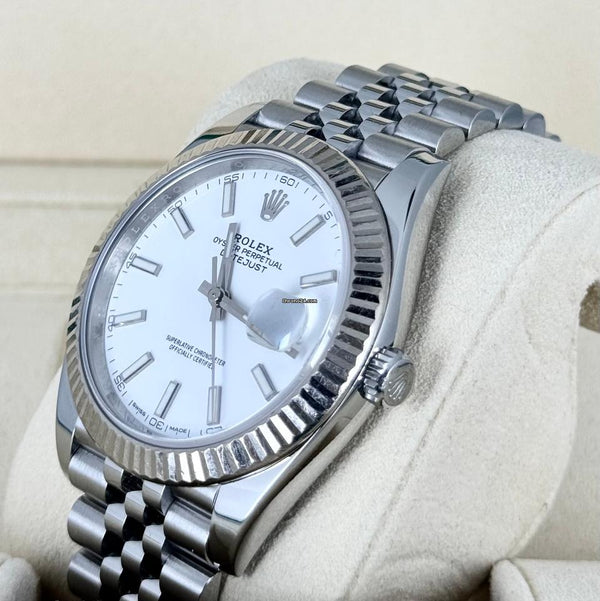 Datejust 41 Certified White Gold Bezel Jubille