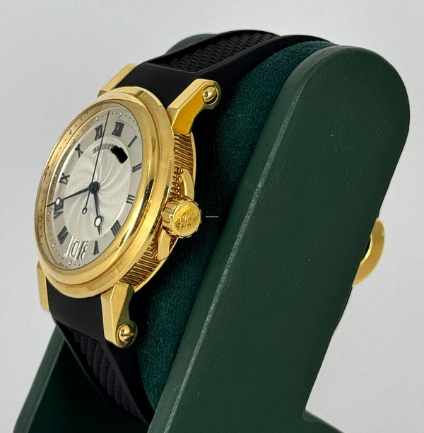 Marine Big Date Marine Yellow Gold With Papers (NEW STRAP)