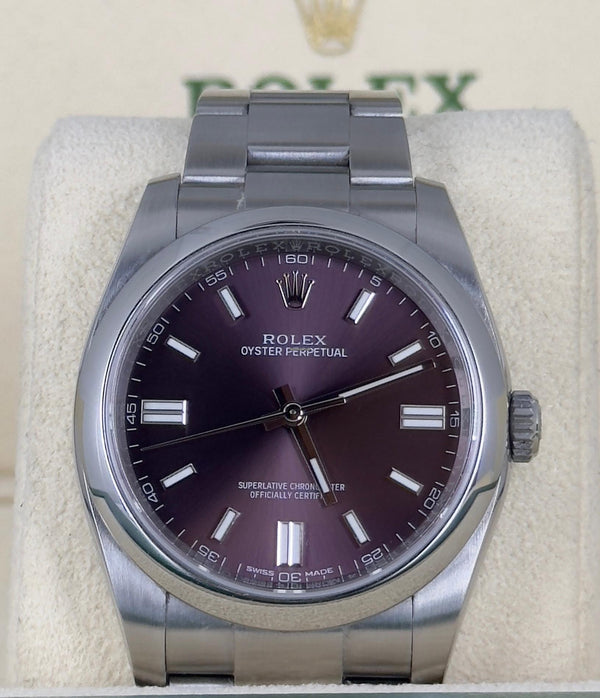 Rolex Oyster Perpetual 36 Certified Grape B&P Like New