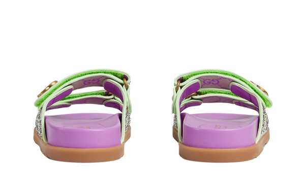 Gucci Logo-embellished Sandals in GG Crystal Canvas