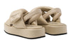 Prada triangle-logo padded sandals "Beige"