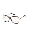 Gucci Women Eyeglass Gold 60 mm