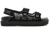 Gucci crystal-embellished monogram-pattern sandals "Black"