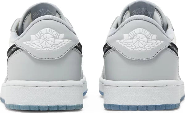 Dior x Air Jordan 1 Low "Wolf Grey Sail Photon Dust White" Sneakers for Men