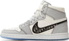 Dior x Air Jordan 1 High OG "Wolf Grey Sail Photon Dust White" Sneakers for Men