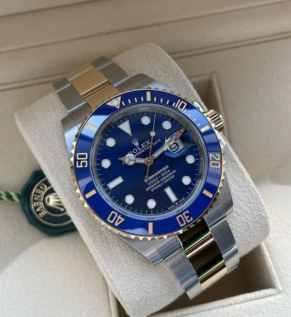 SUBMARINER DATE GOLD & BLUE