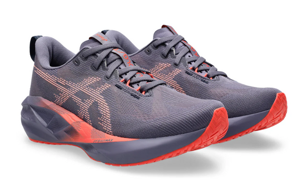 Asics Novablast 5'Greyish Purple/Coral Reef'