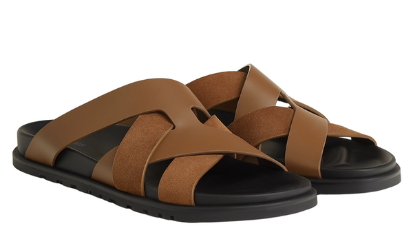 Hermes Kazimir Sandal "Smoky Brown"