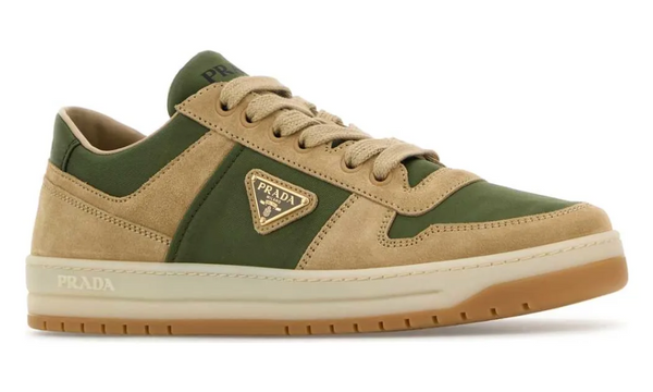 Prada Downtown Delavé Suede and Re-Nylon Sneakers