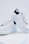 Sneakers White Black Velvet