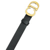 Christian Dior Black Ultrasoft CD Saddle 20mm Belt