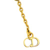 Christian Dior Yellow Gold Finish CD Crystal Station Double Chain Bracelet