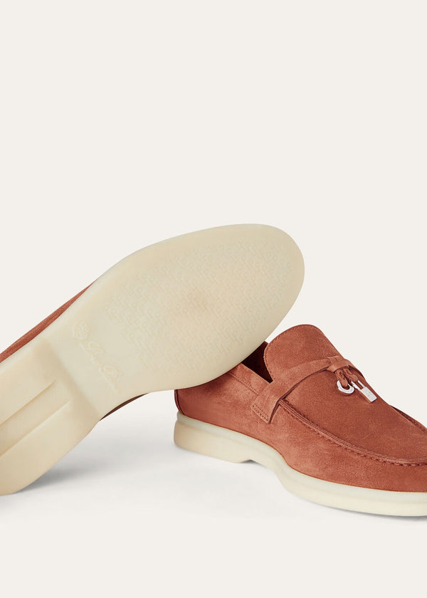 Women's Summer Charms Walk Orange Suede Loafers