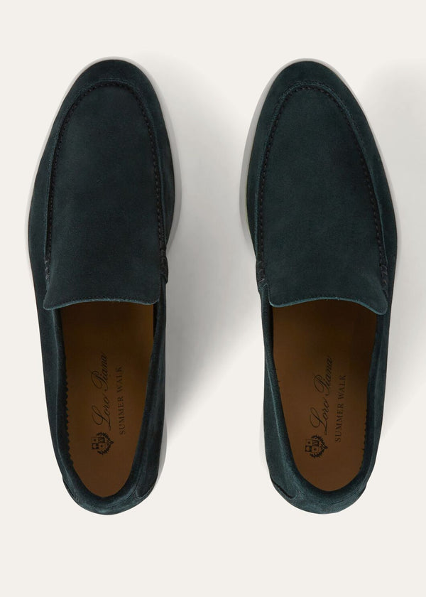 Men's Dark Green Suede Summer Walk Loafers