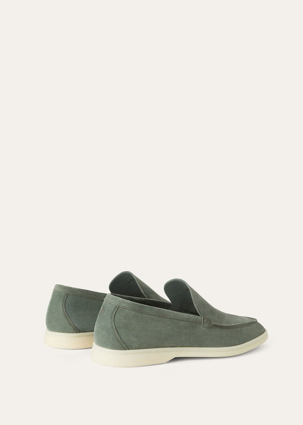 Men's Jade Green Suede Summer Walk Loafers